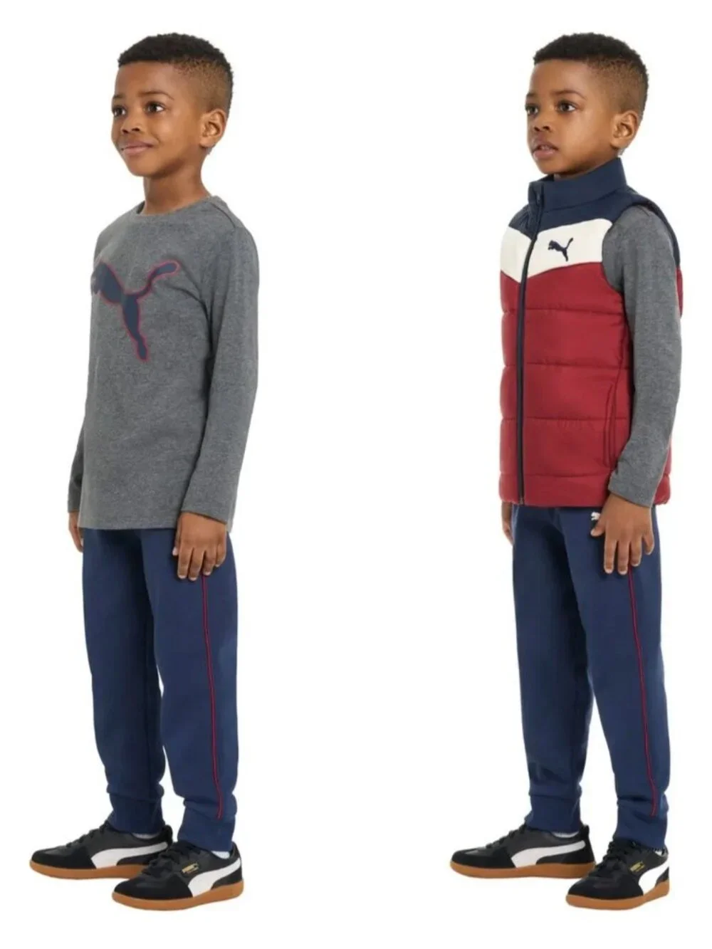 PUMA Boys' 3-Piece Sports Set Long-sleeve Top Sweatpants Insulated Vest Size 6 - Picture 7 of 9